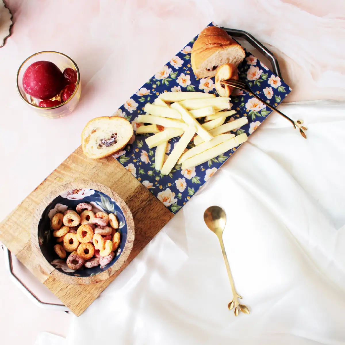 Spring Blooms EntertainEase Platter with  Serving Bowl