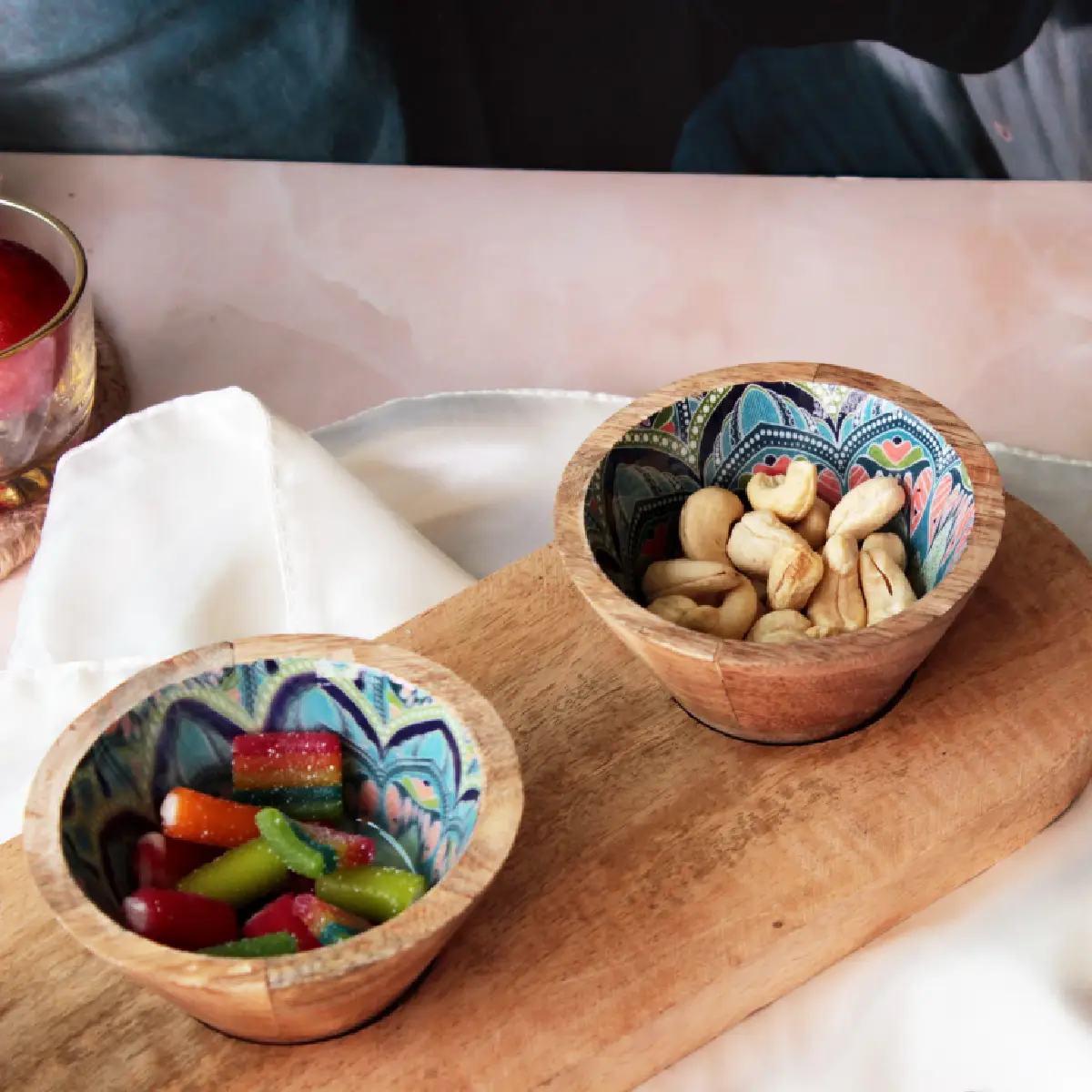 Mystic Mandala Serving Bowl Trio Tray