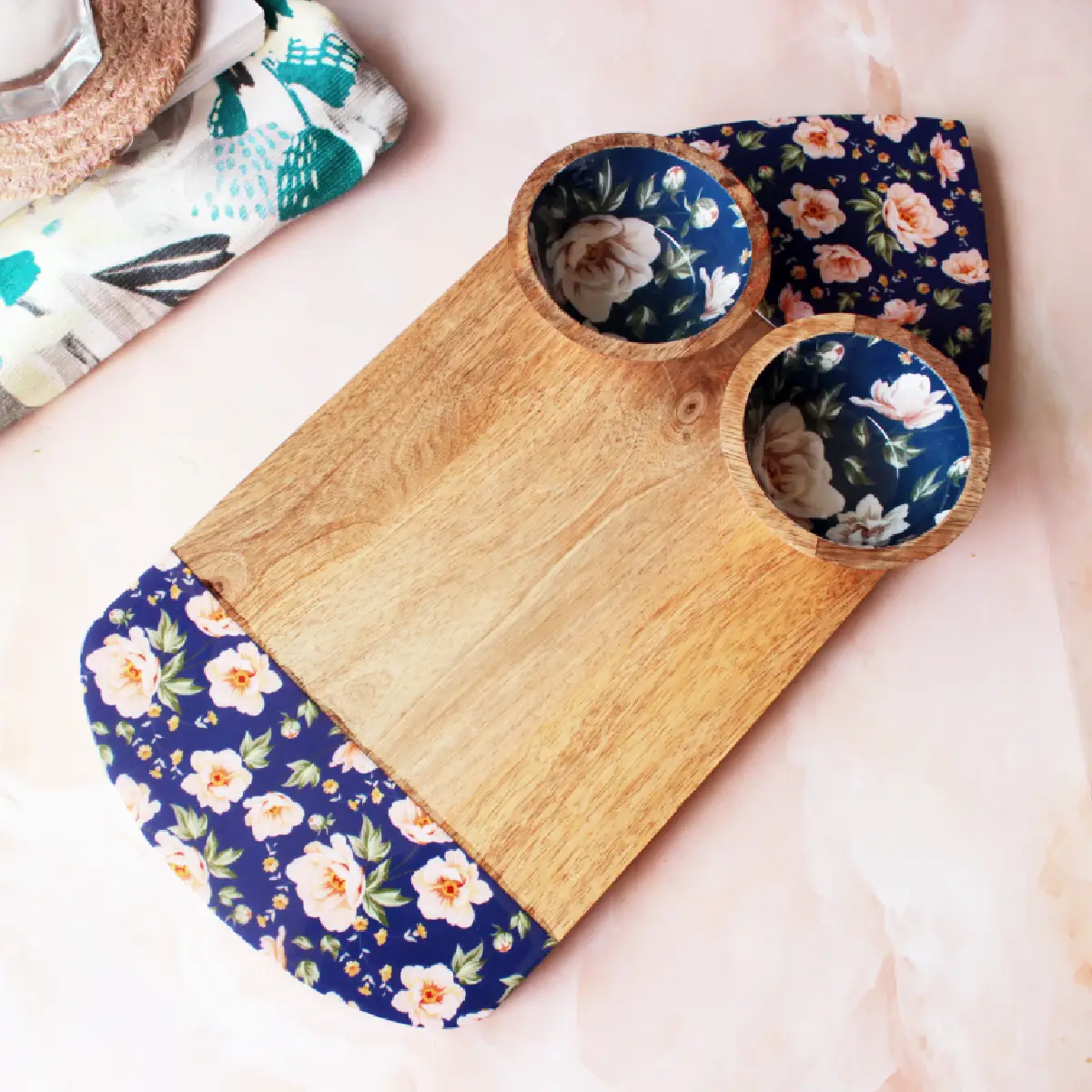 Spring Blooms Coastal Cruise Platter with Serving Bowl