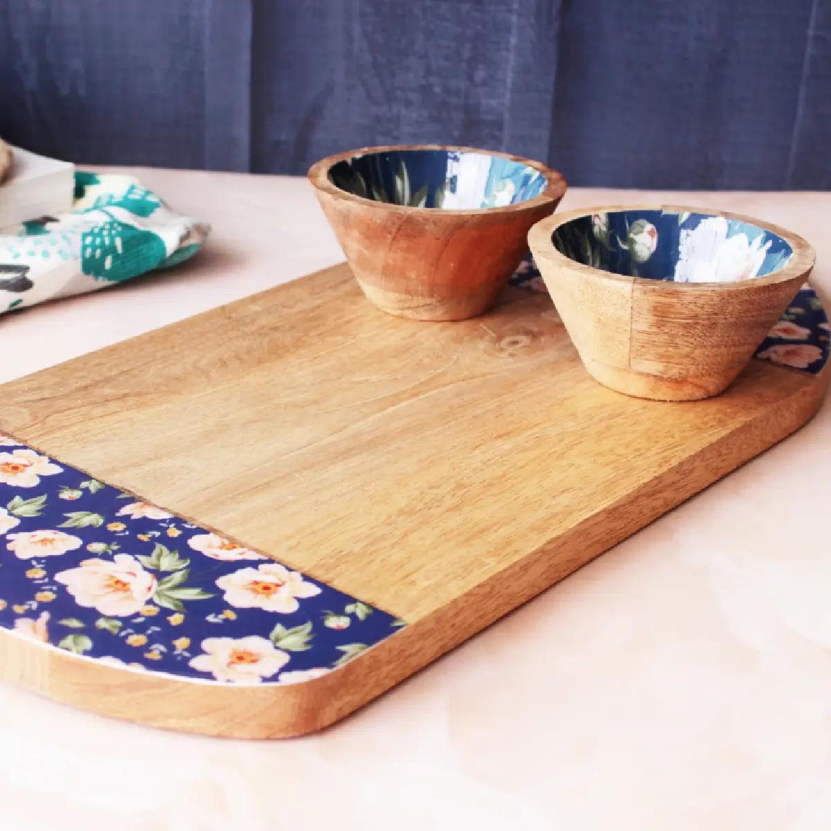 Spring Blooms Coastal Cruise Platter with Serving Bowl