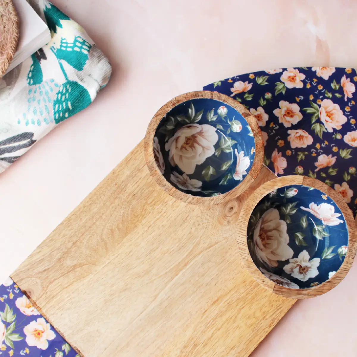 Spring Blooms Coastal Cruise Platter with Serving Bowl