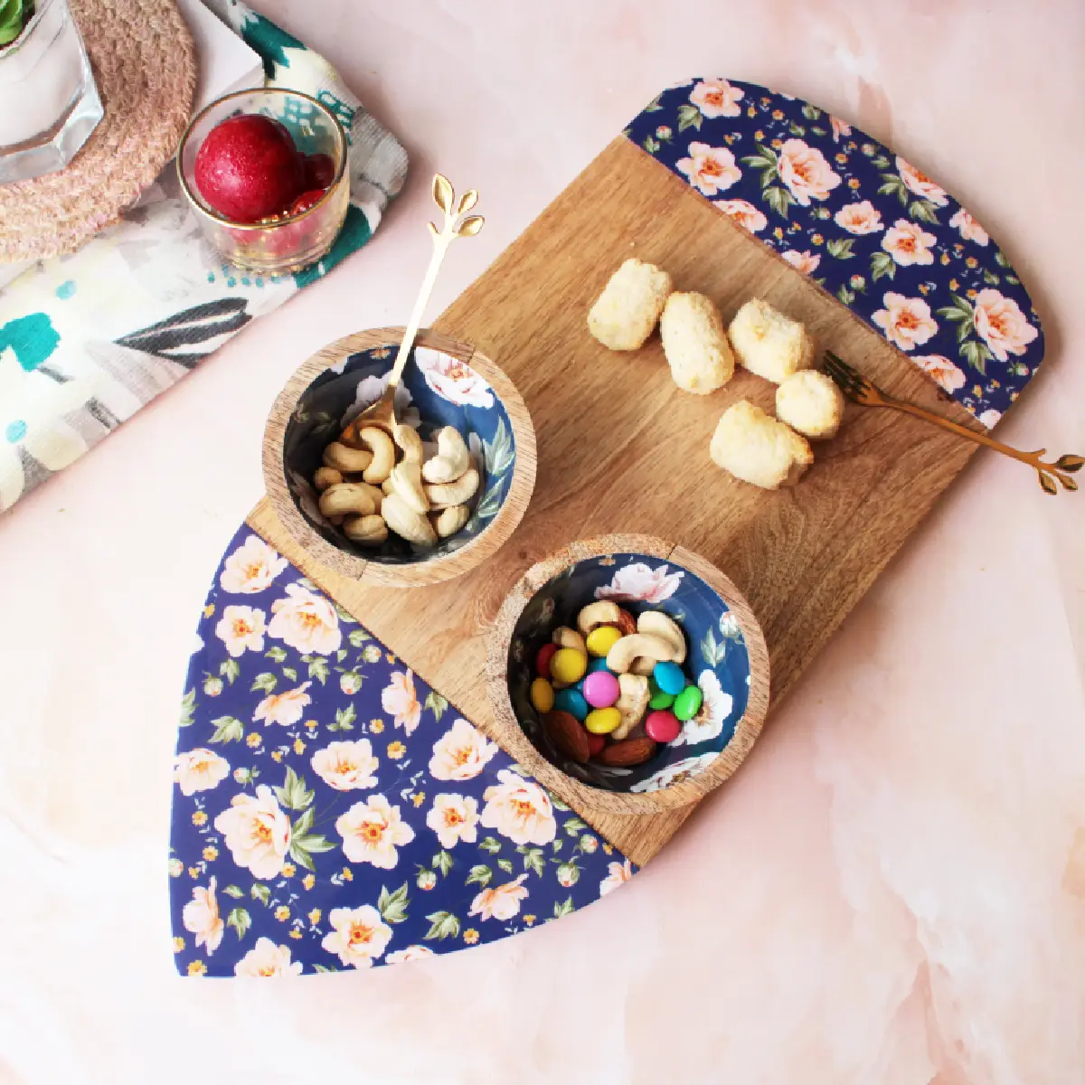 Spring Blooms Coastal Cruise Platter with Serving Bowl