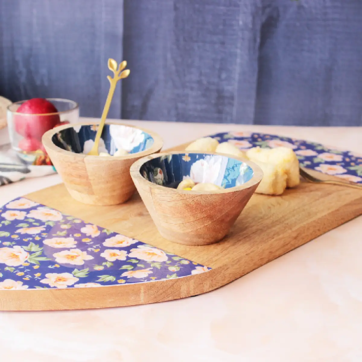 Spring Blooms Coastal Cruise Platter with Serving Bowl