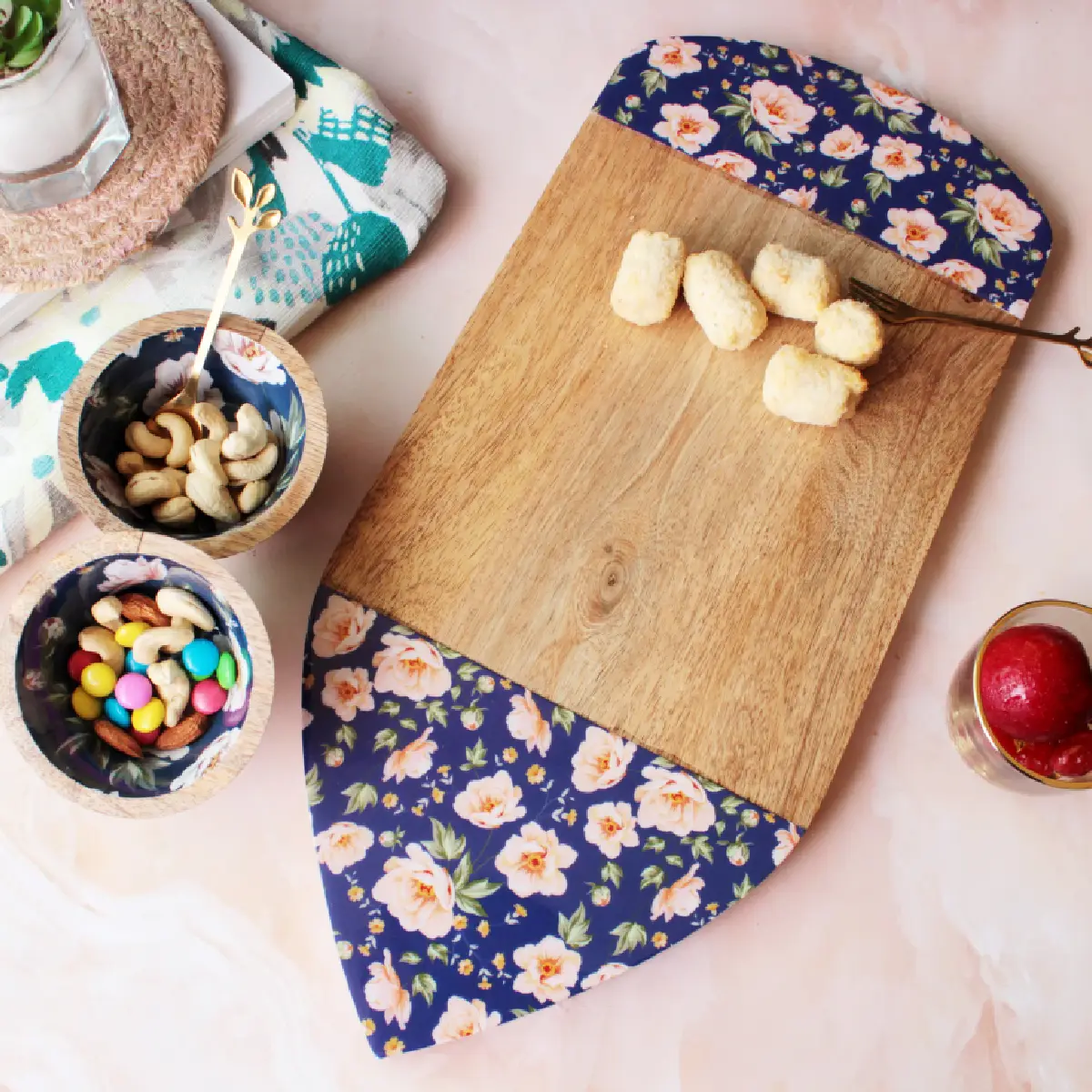 Spring Blooms Coastal Cruise Platter with Serving Bowl