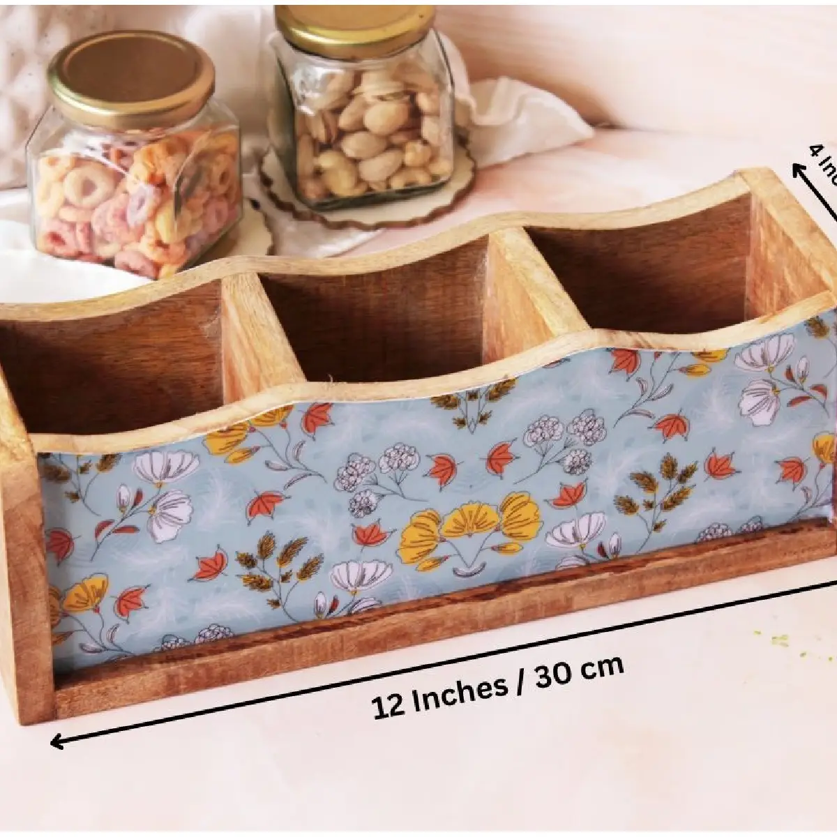 Peaceful Shade DualFace SpaceSaver Mangowood Cutlery Holder