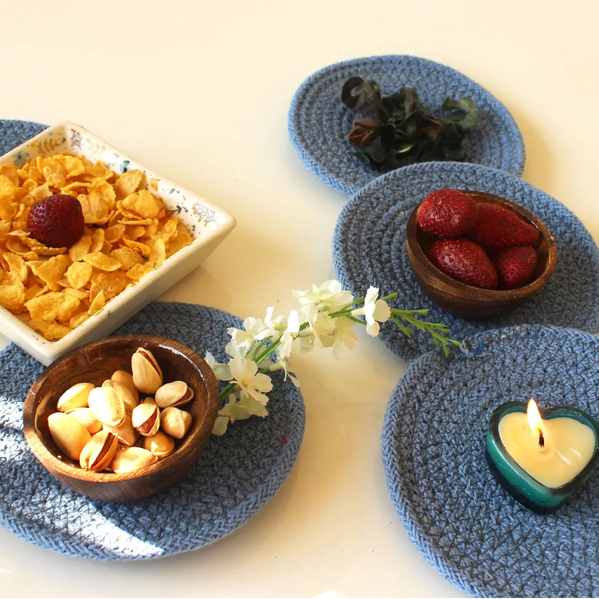 Pastel Blue Round Coaster