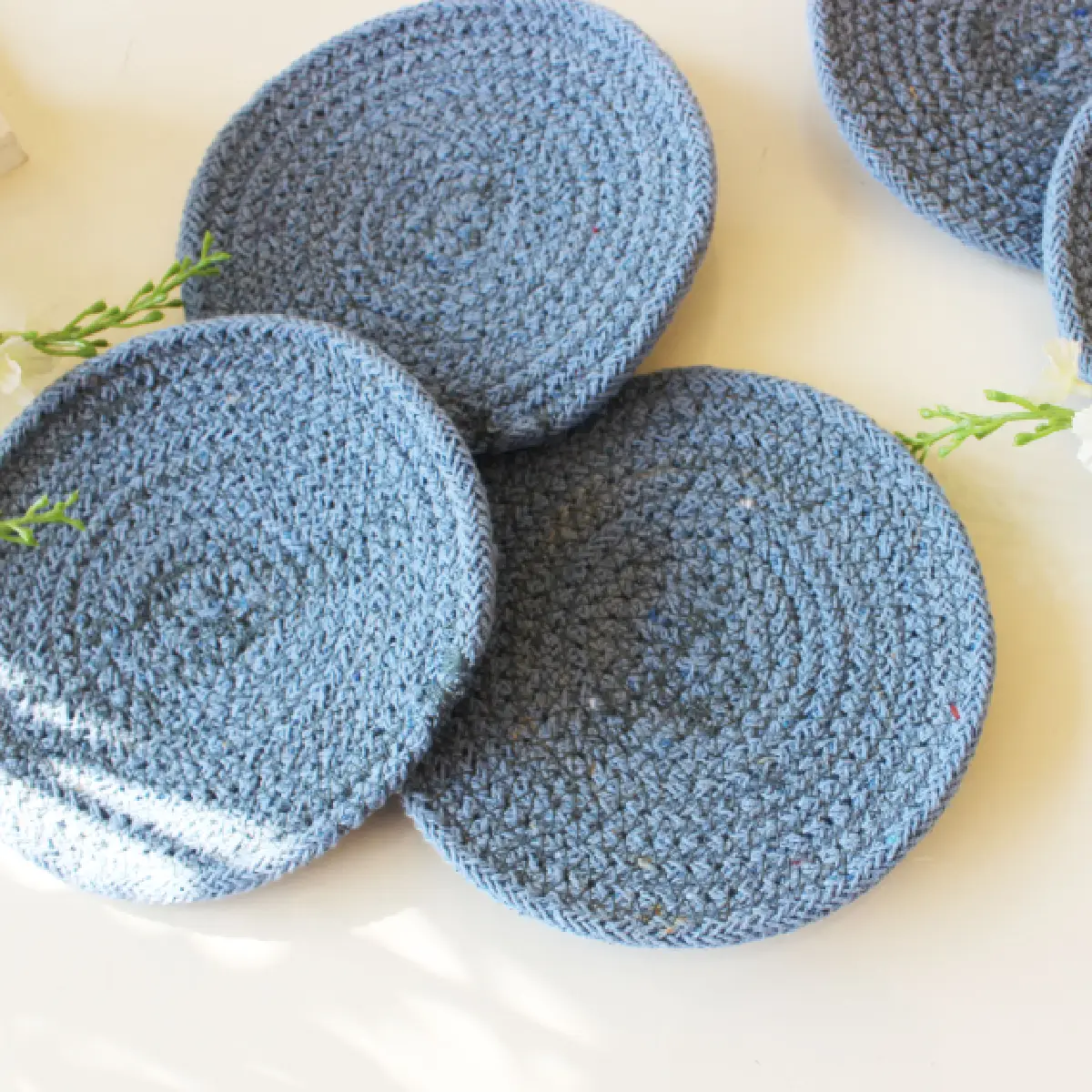 Pastel Blue Round Coaster