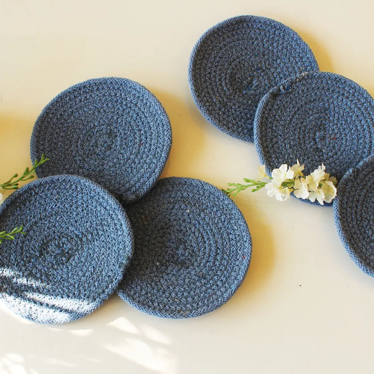 Pastel Blue Round Coaster