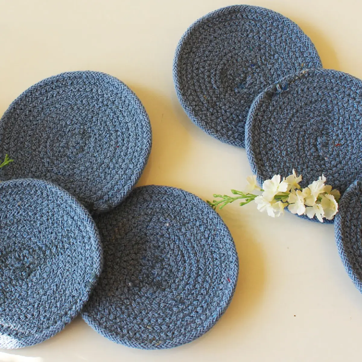 Pastel Blue Round Coaster