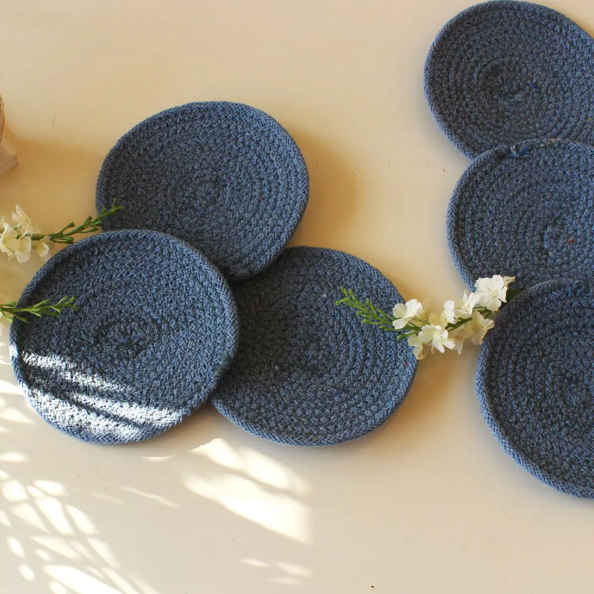 Pastel Blue Round Coaster