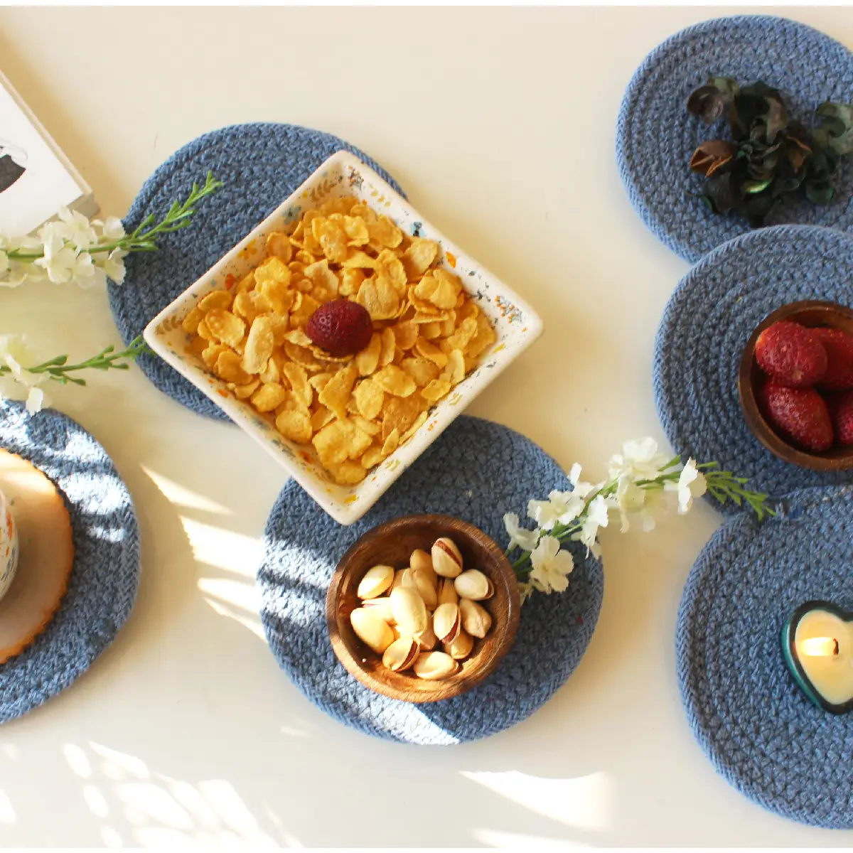 Pastel Blue Round Coaster