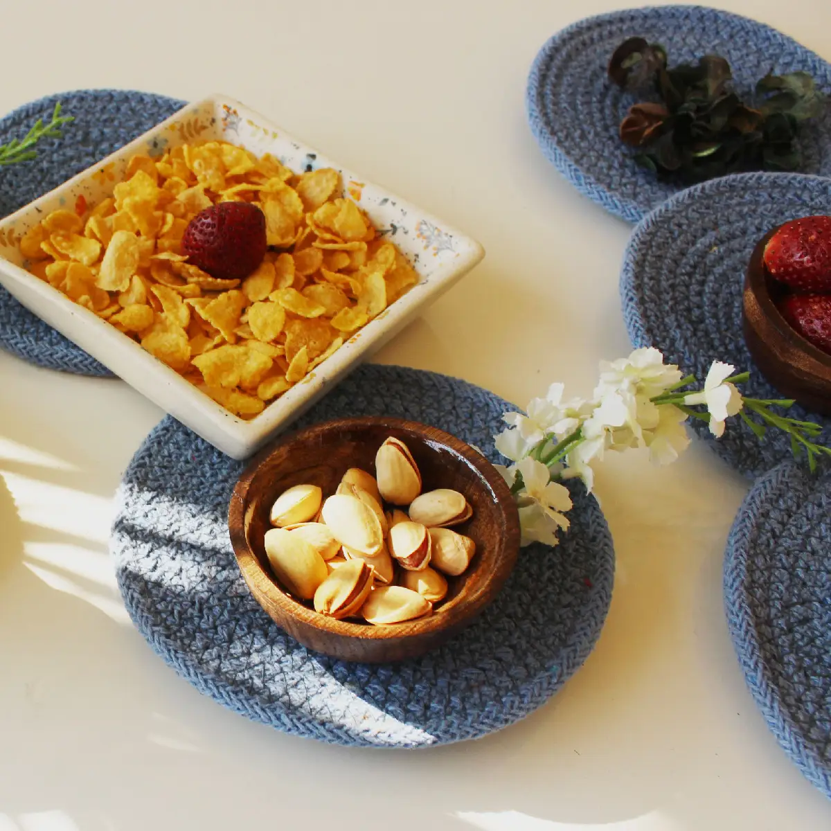 Pastel Blue Round Coaster