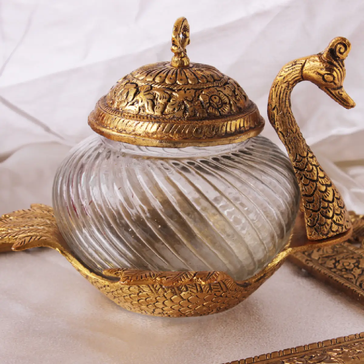 Royal Swan Duo German Silver Luxury Container Combo