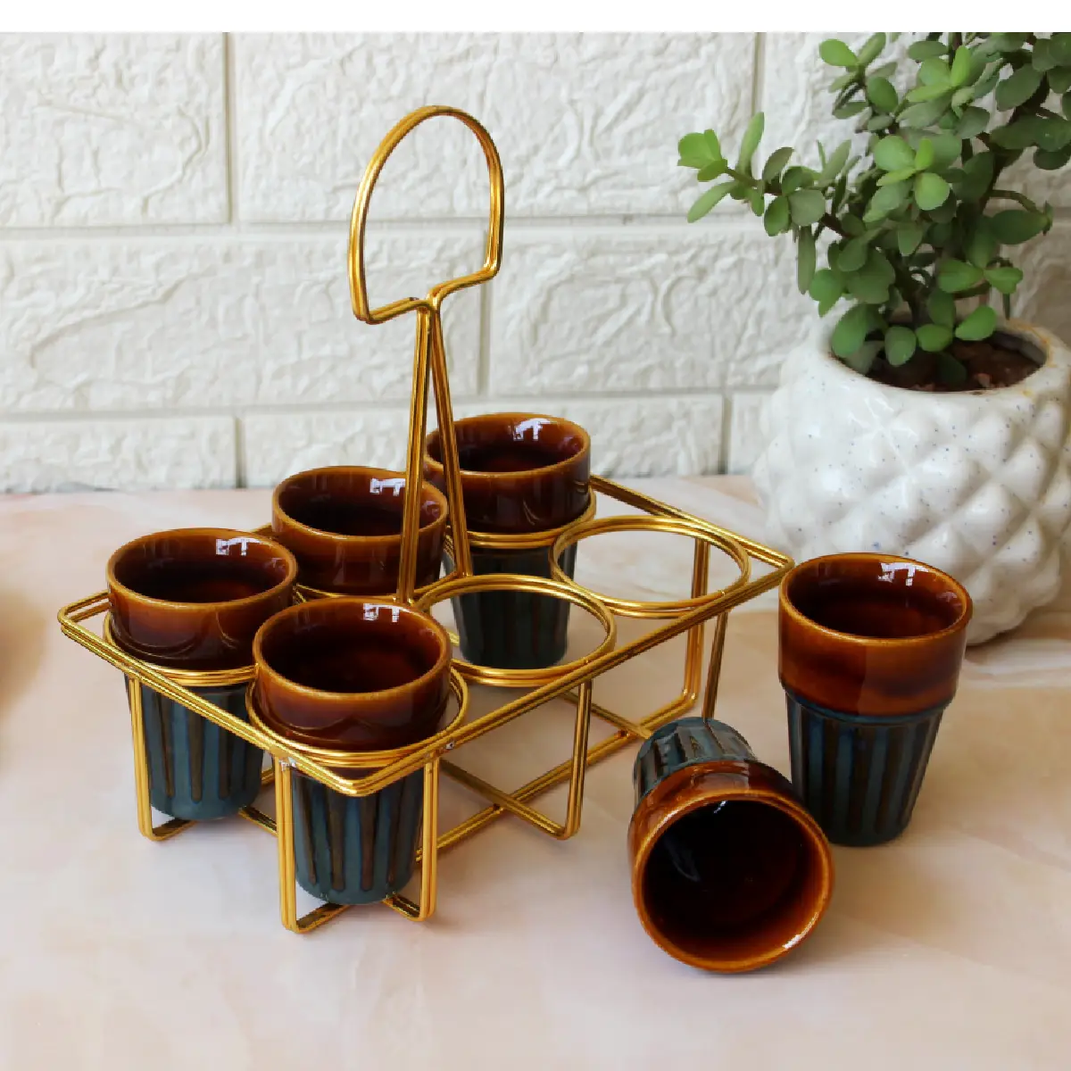 Neeli Dharti Pyala with Stand