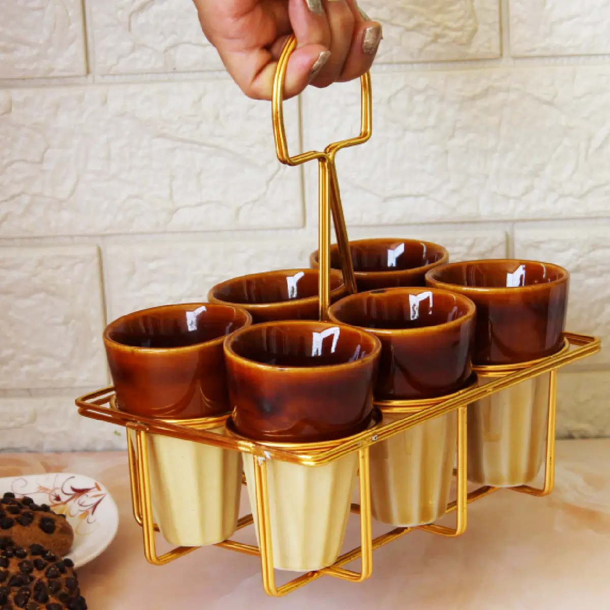 Khadi Rang Pyala with Stand