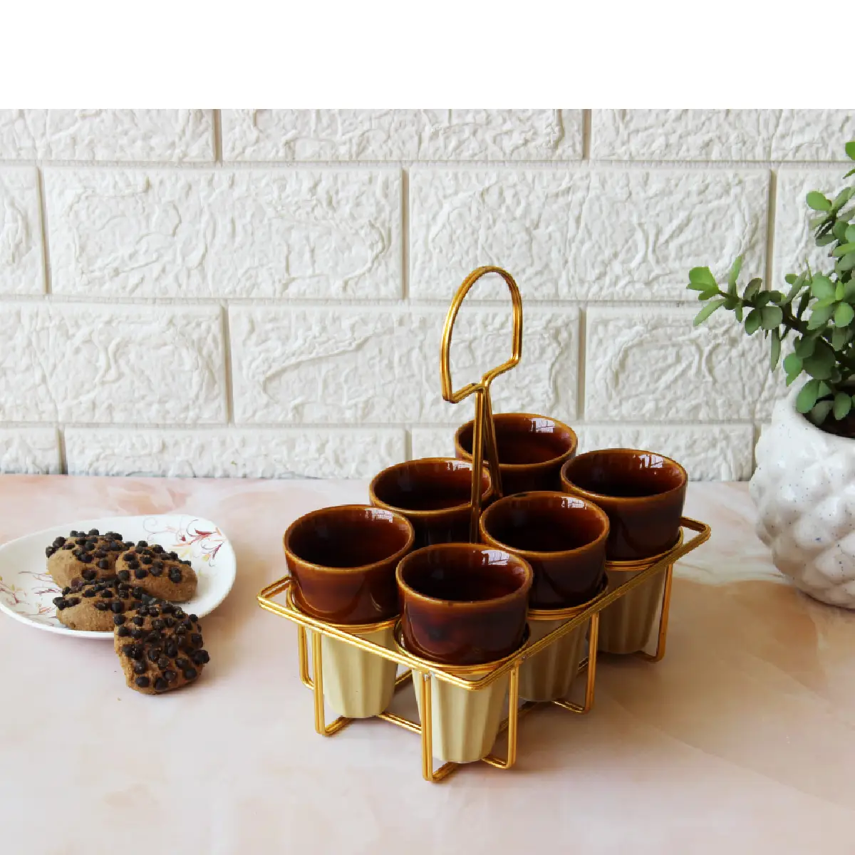 Khadi Rang Pyala with Stand