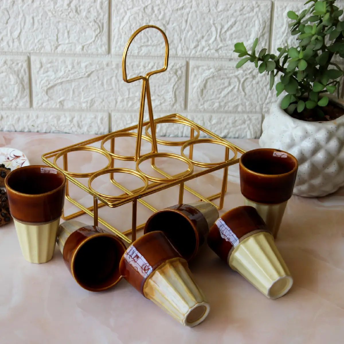 Khadi Rang Pyala with Stand