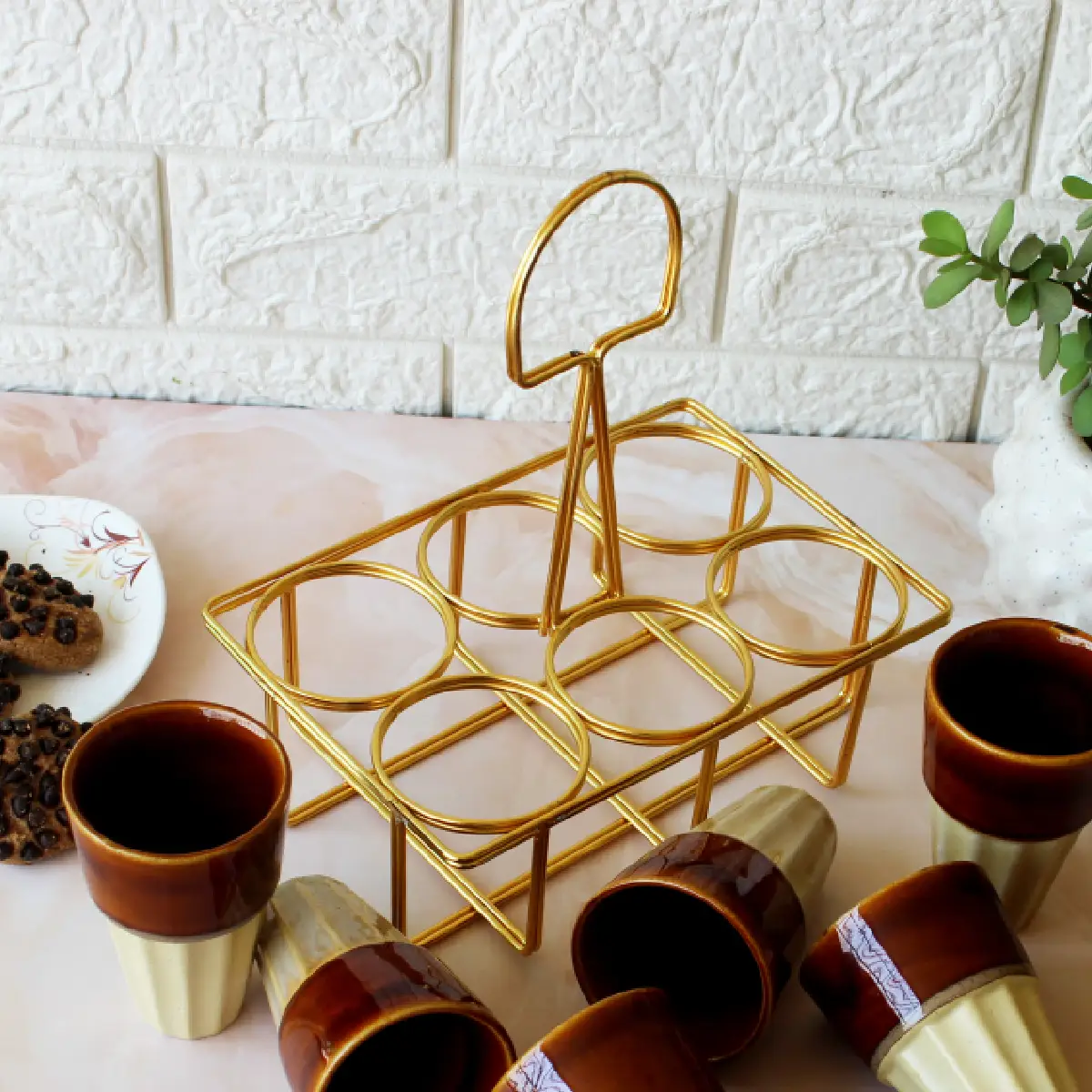 Khadi Rang Pyala with Stand