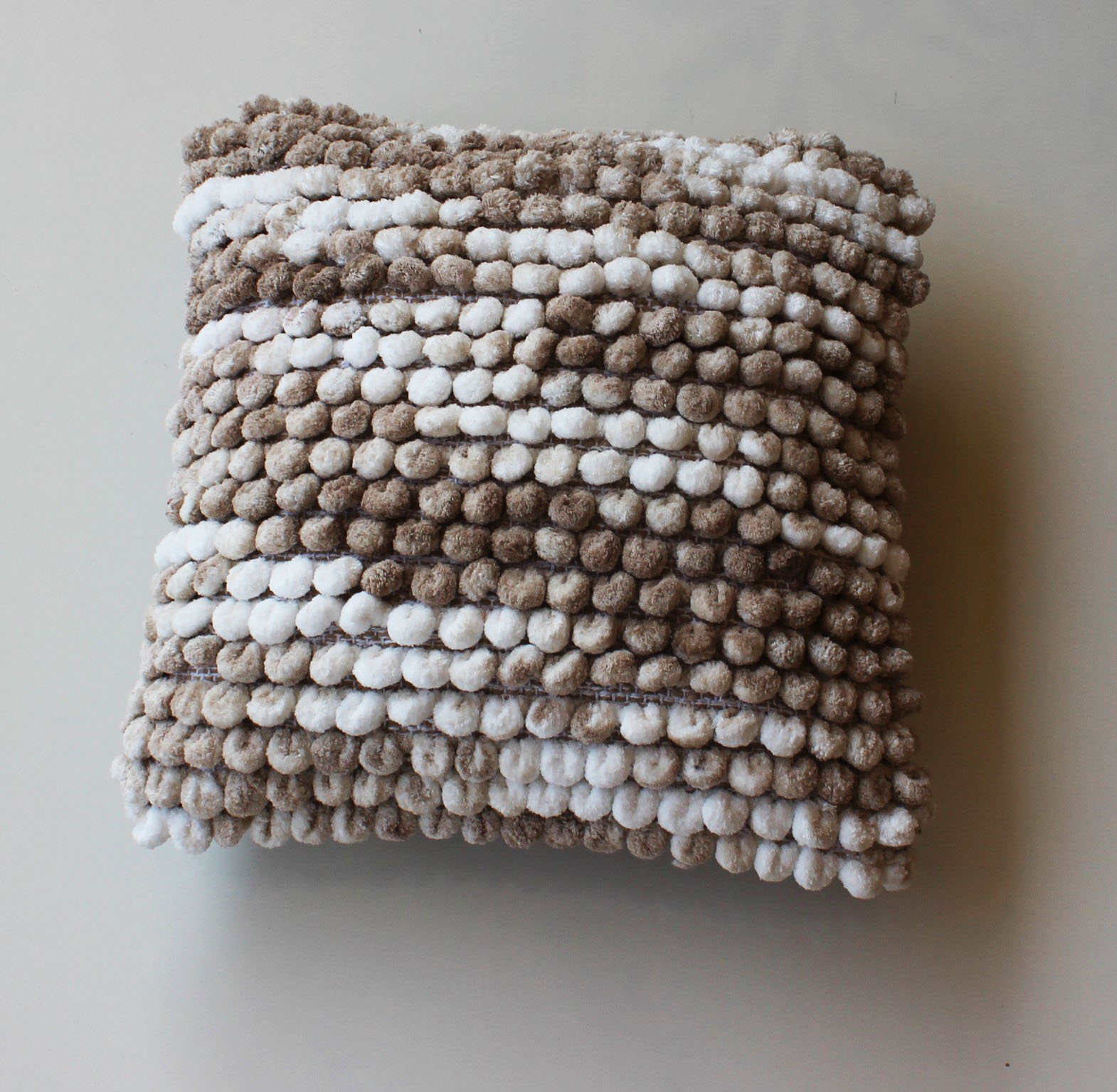 BOHO POM POM Light Wheat Cushion Cover