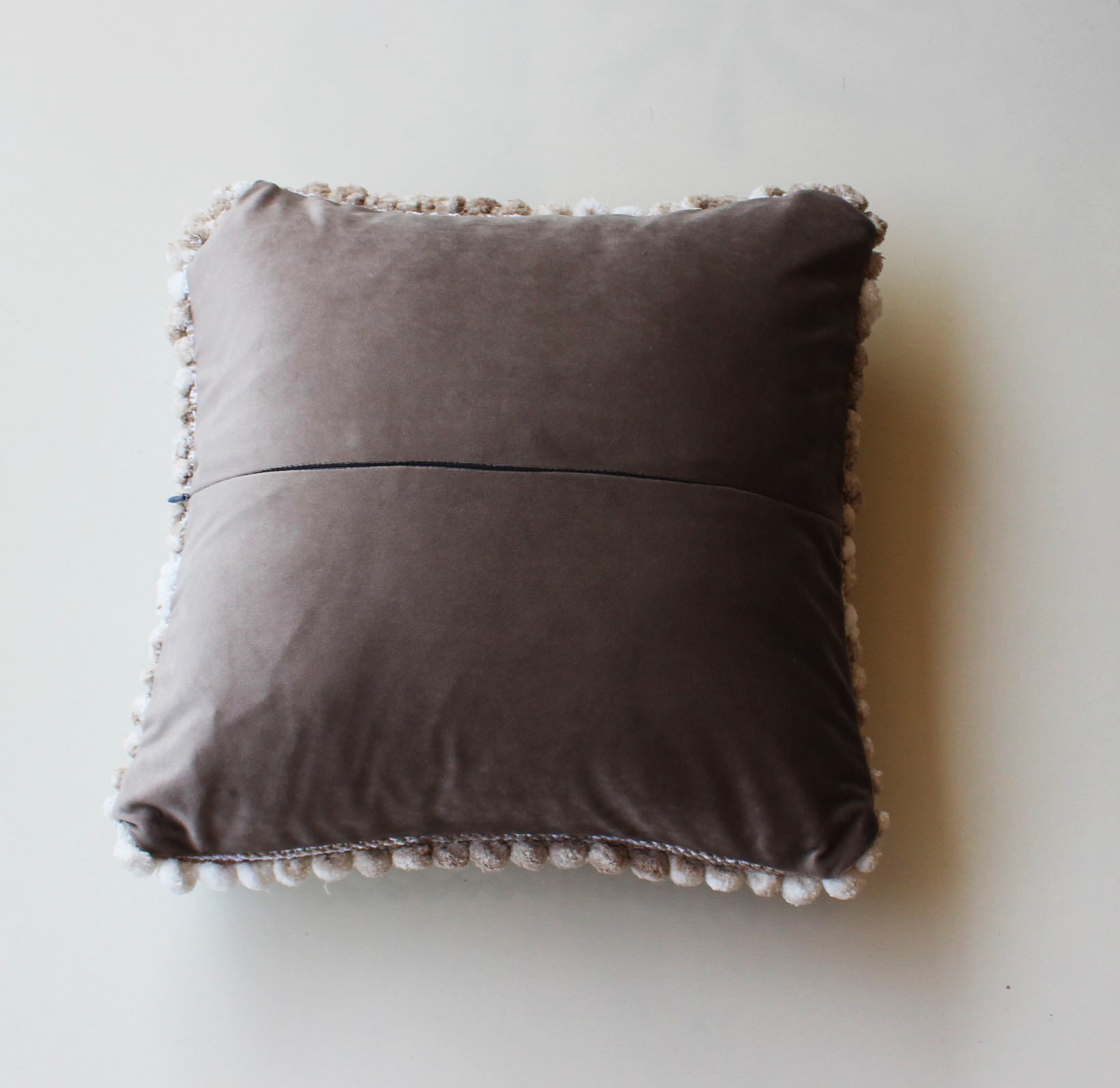 BOHO POM POM Light Wheat Cushion Cover