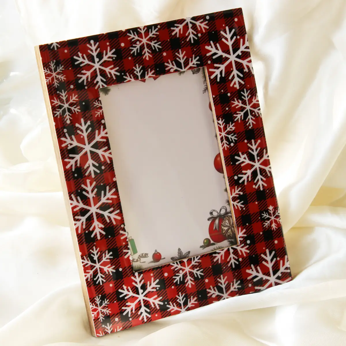 Snowflake Fantasy Wood Photoframe