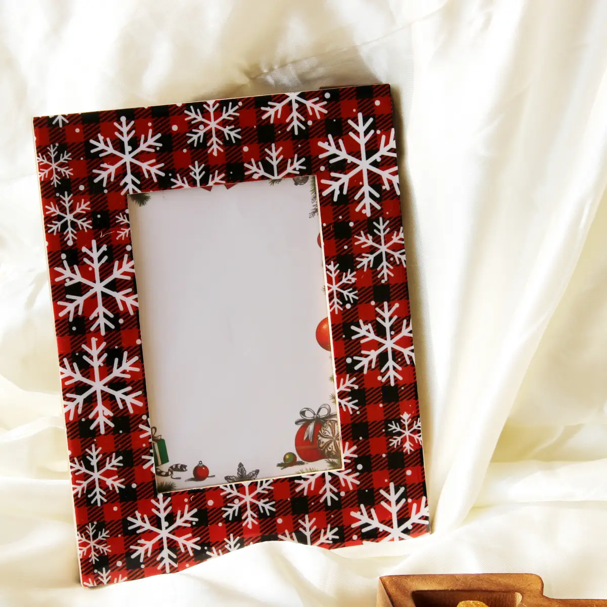 Snowflake Fantasy Wood Photoframe