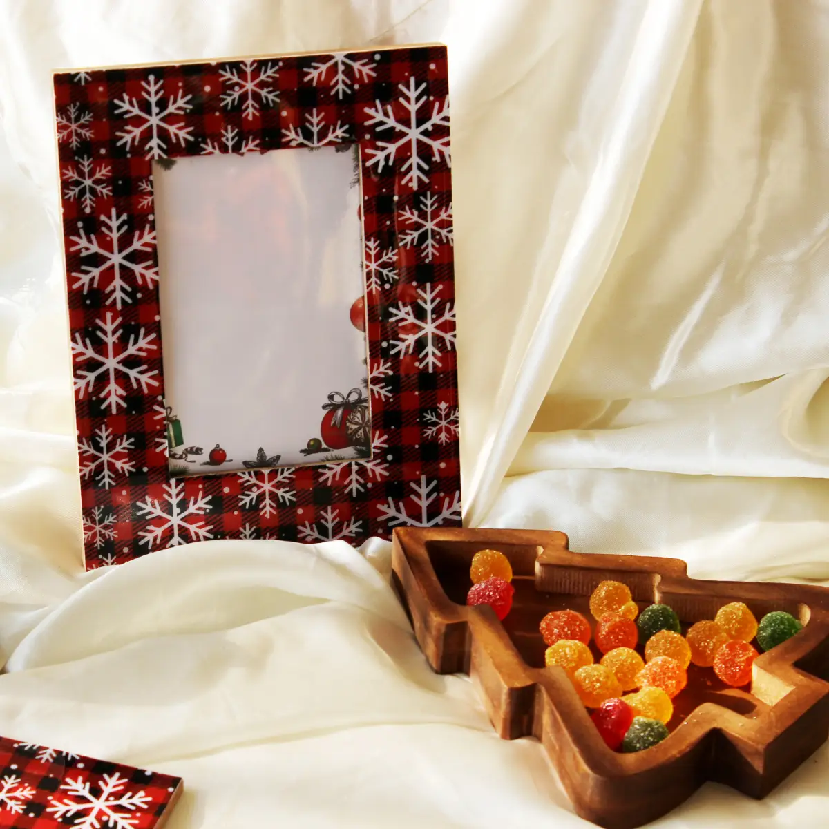 Snowflake Fantasy Wood Photoframe