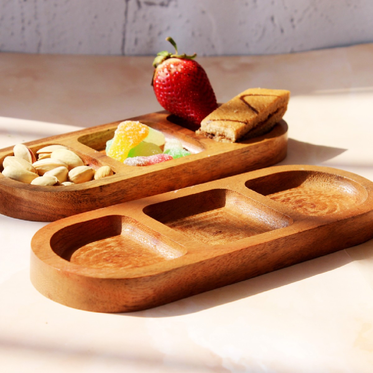 Acacia Trio Chip N Dip Serve