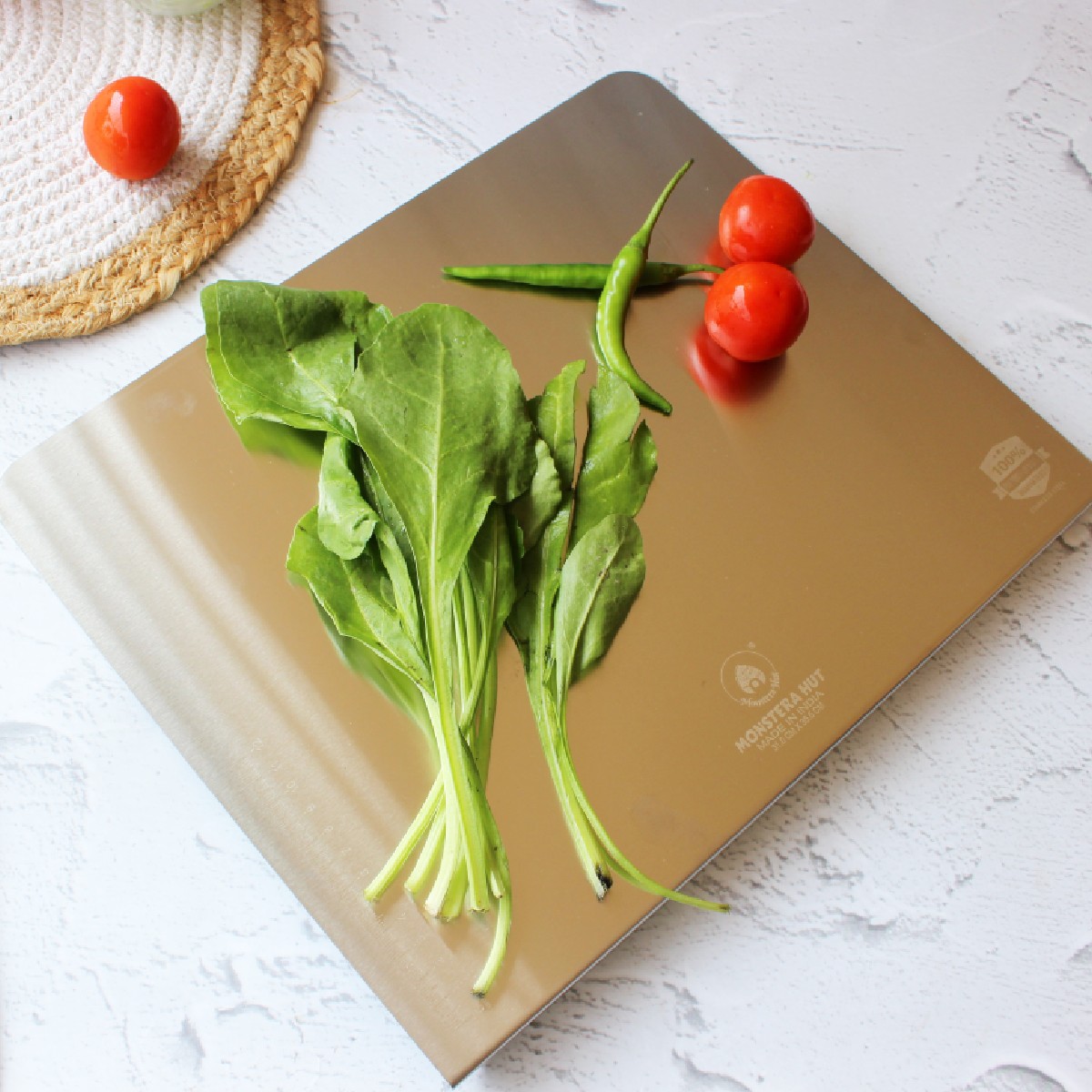 Stainless Steel Counter Top Chopping Board (10*14 Inches x 1MM (Height))