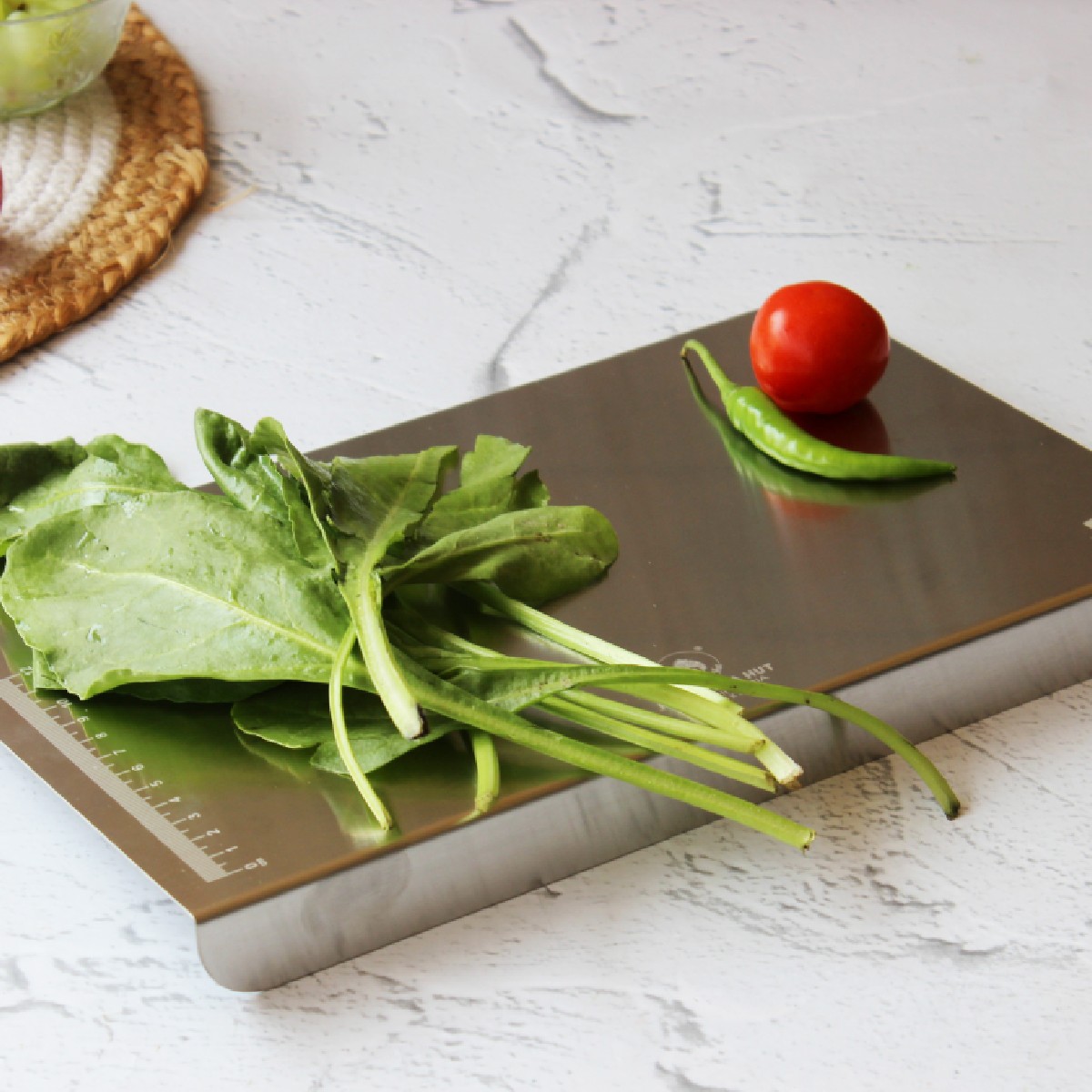 Stainless Steel Counter Top Chopping Board (9*13 Inches x 1MM (Height))