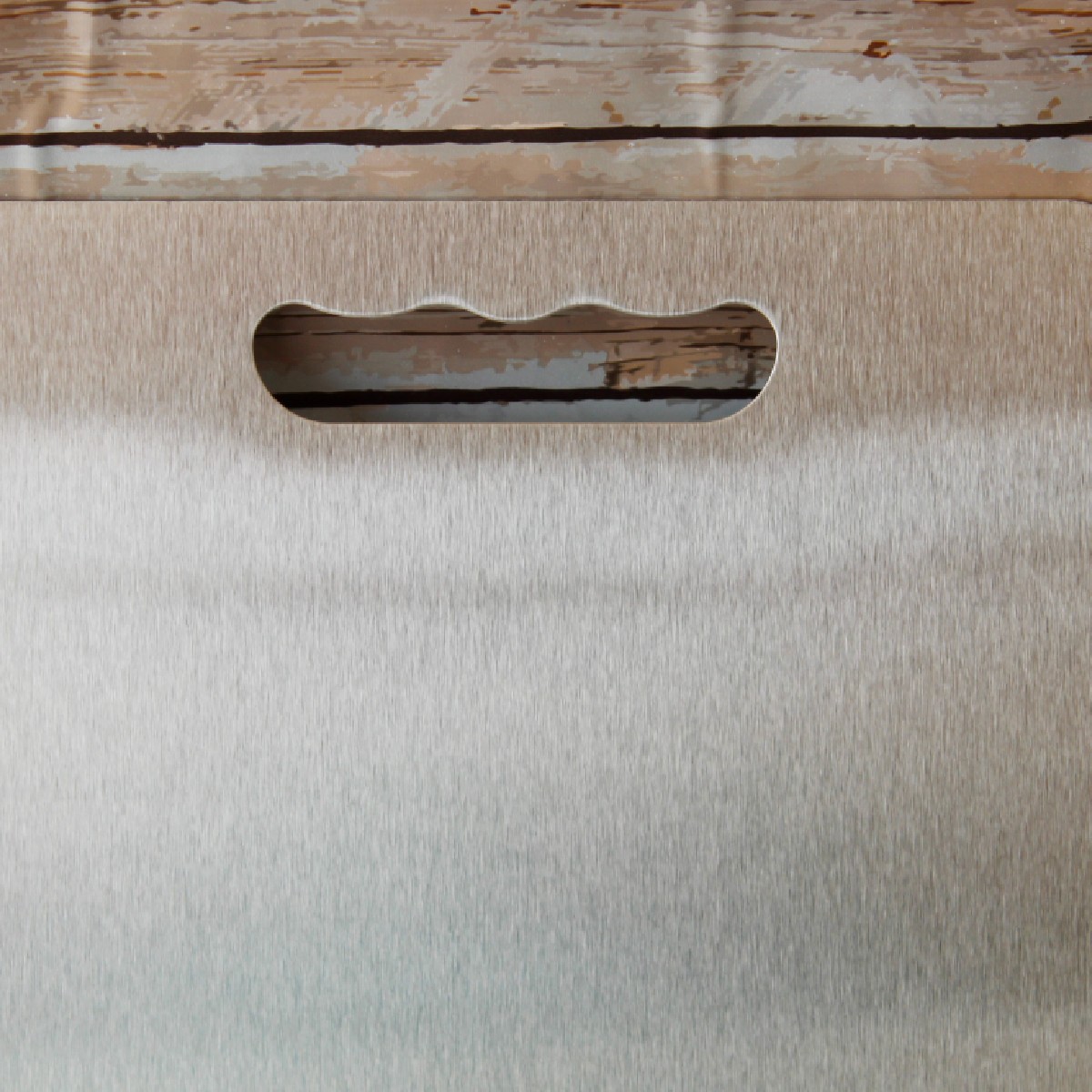 Stainless Steel Chopping Board with Grip Handle (10*14 Inches x 1MM (Height) )