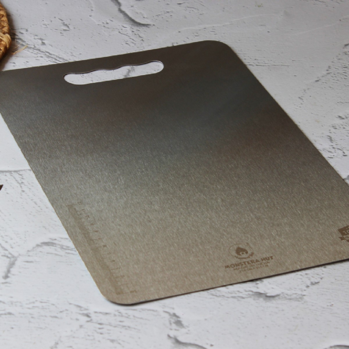 Stainless Steel Chopping Board with Grip Handle (10*14 Inches x 1MM (Height) )