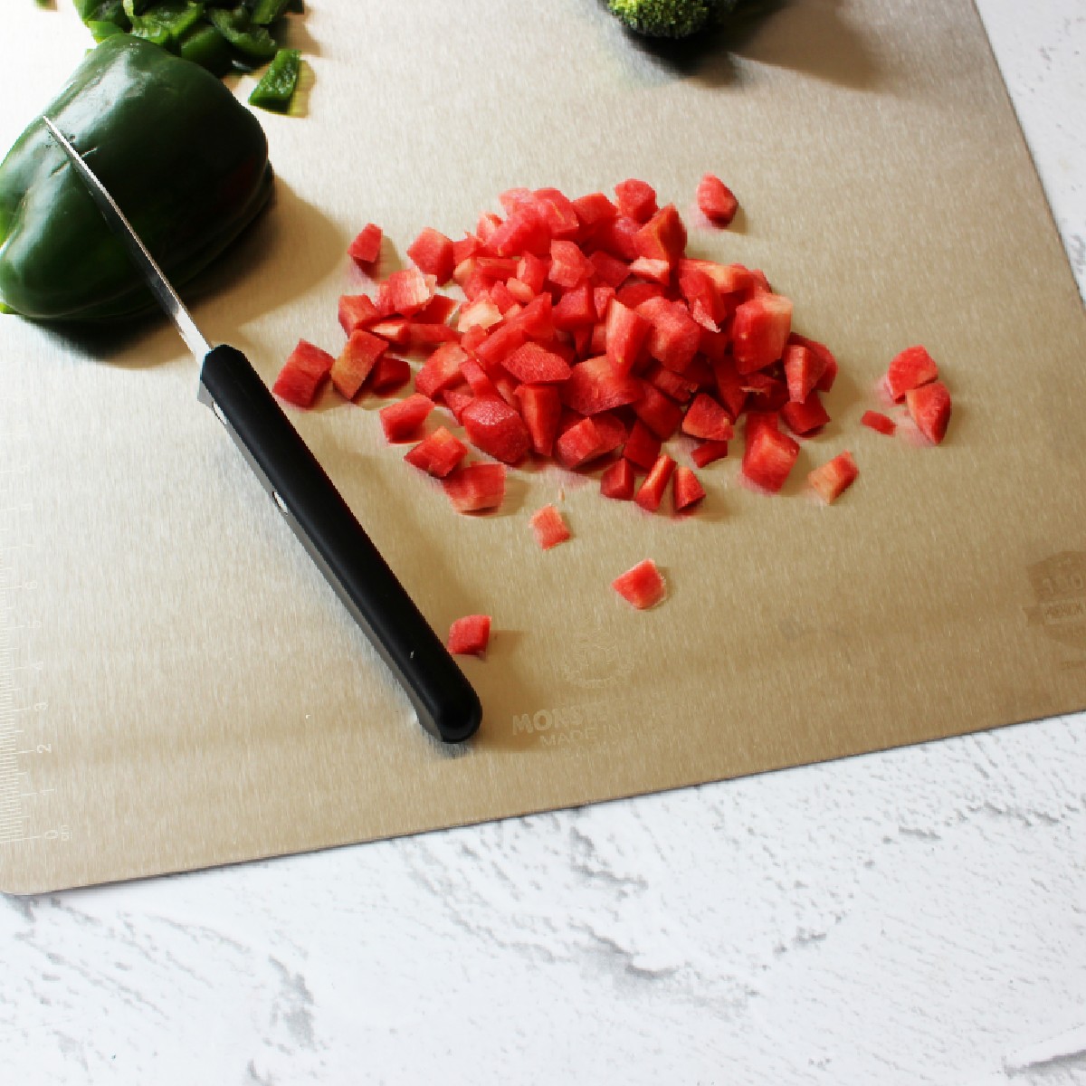 Stainless Steel Chopping Board with Grip Handle (12*14 Inches x 1MM (Height) )