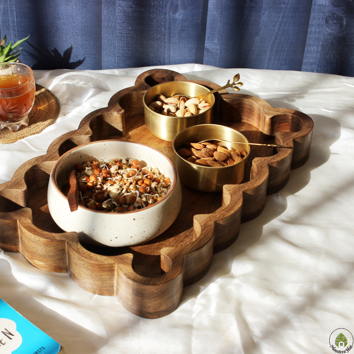 Rustic Wave Acacia Serving Tray