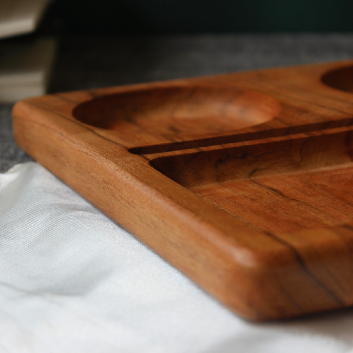 Acacia Quad Party Tray