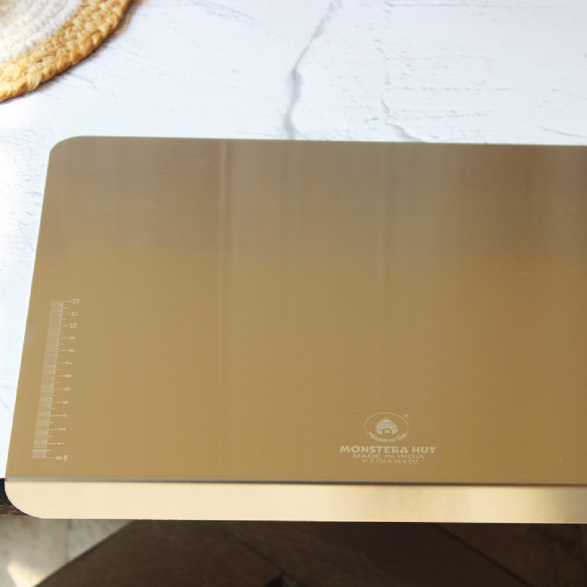 Stainless Steel Chopping Board with Grip Handle (12*14 Inches x 1MM (Height) )