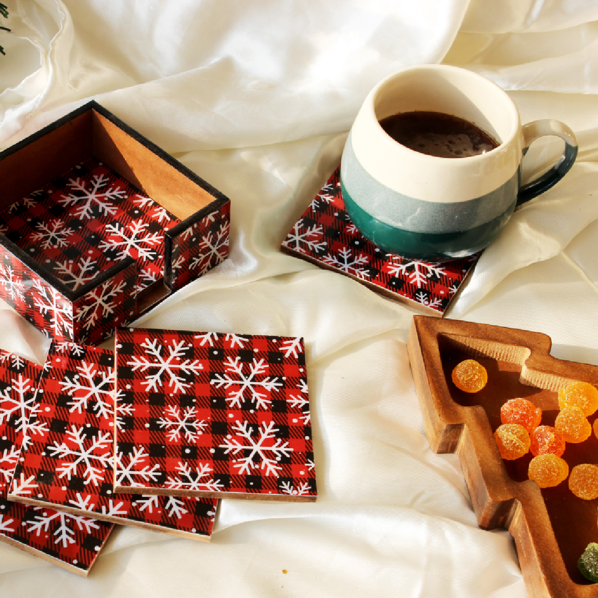 Christmas Wooden Serving Tray