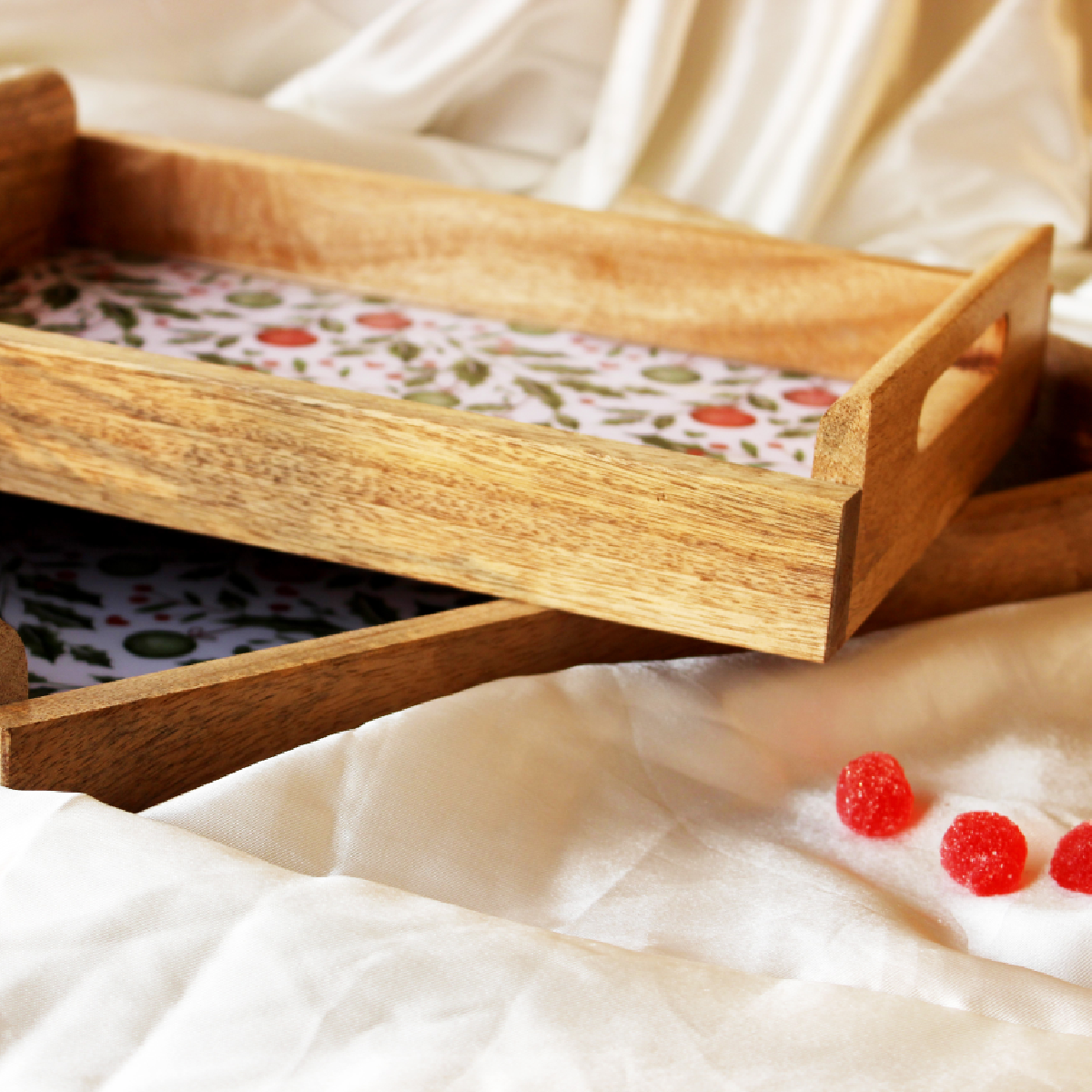 Holiday Hangings MangoWood Serving Tray