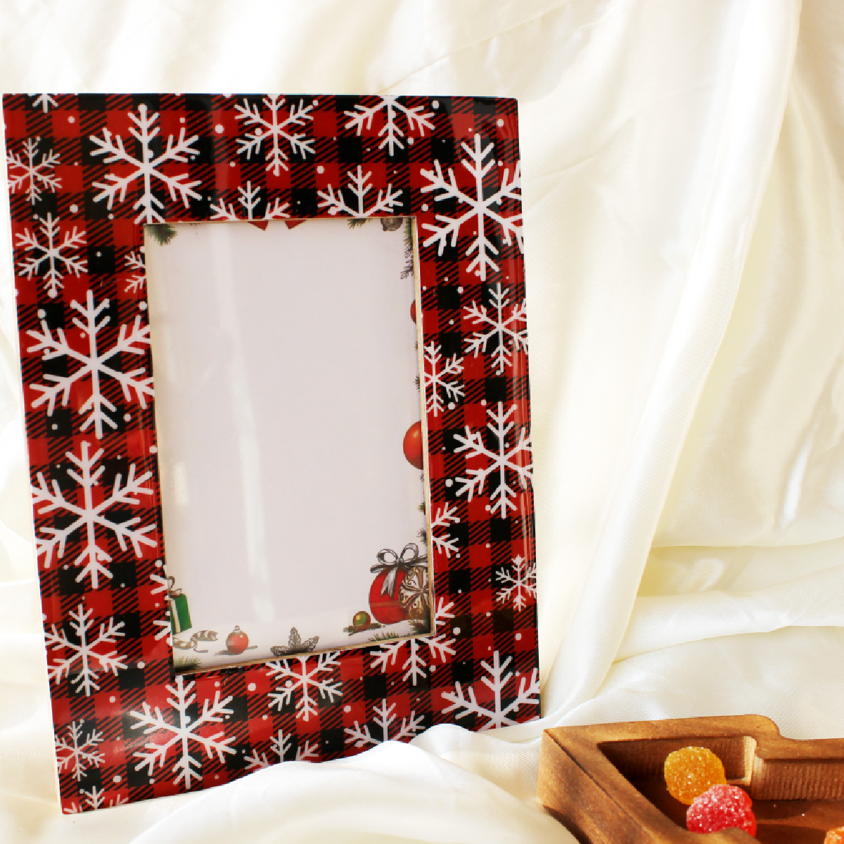 Snowflake Fantasy Wood Photoframe