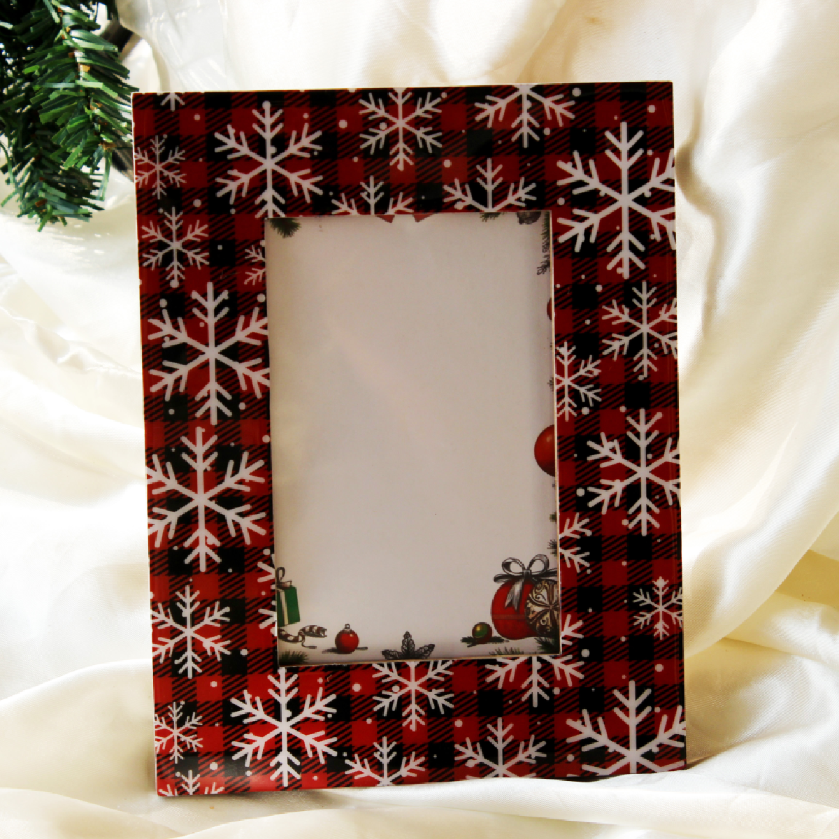 Snowflake Fantasy Wood Photoframe