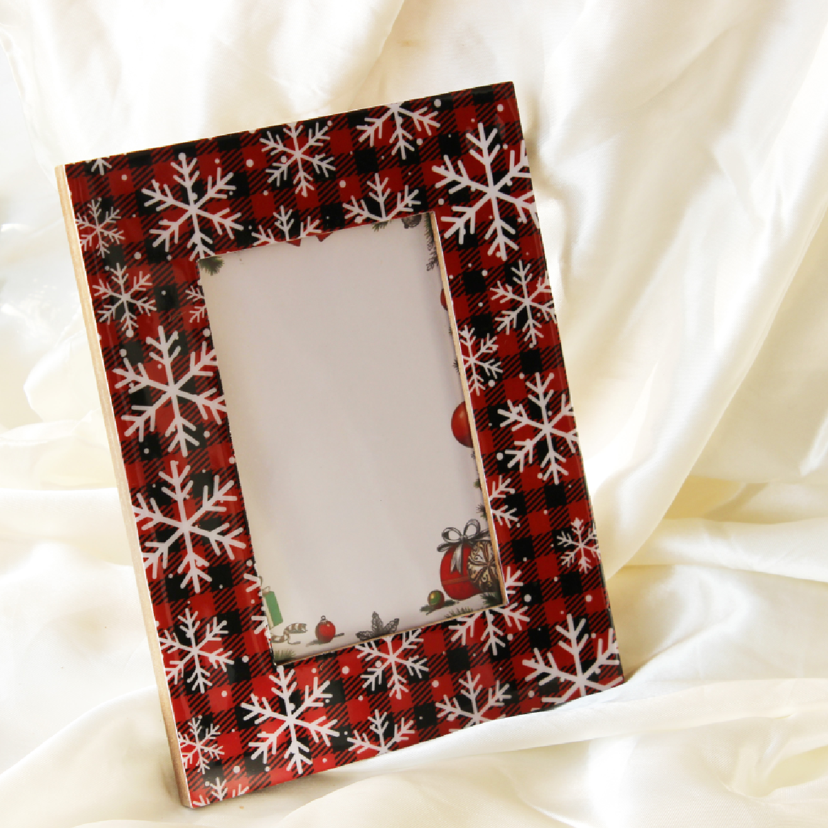 Snowflake Fantasy Wood Photoframe