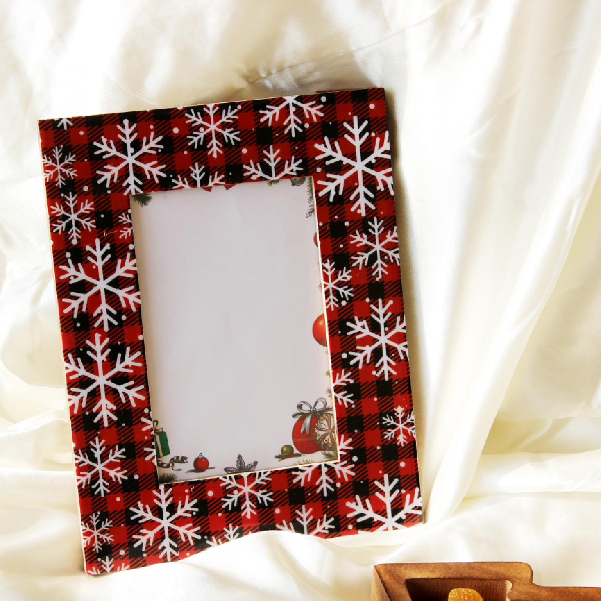 Snowflake Fantasy Wood Photoframe